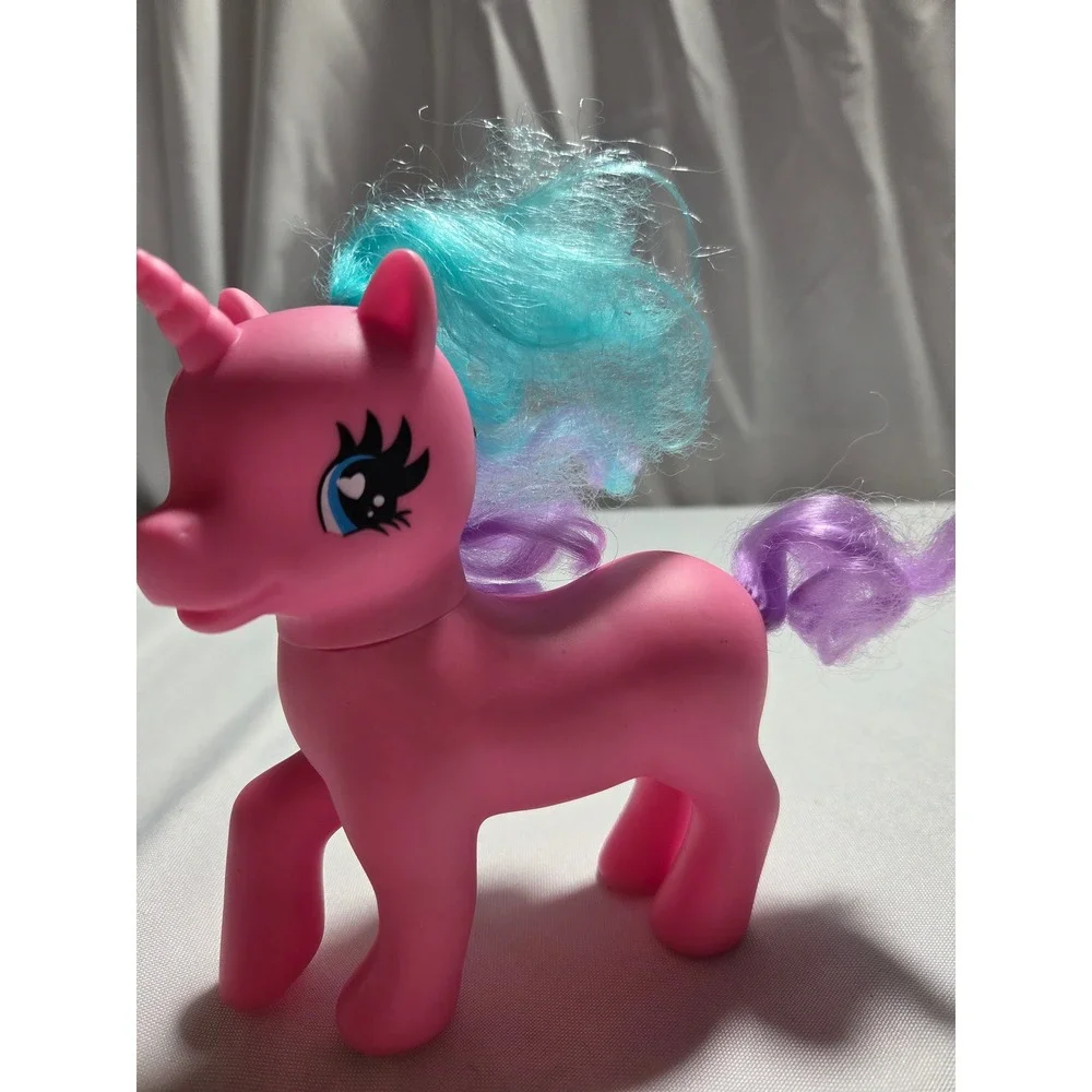Vntg‎ My Little Pony Unicorn Figures Set of 3 Pink Purple Teal Hair Toys